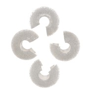 Tapas de cuentas de diamante triturables de 9 mm - Chapado en plata fina x20|raw }}