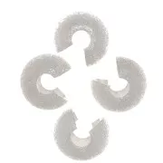 Tapas de cuentas de diamante triturables de 9 mm - Chapado en plata fina x20