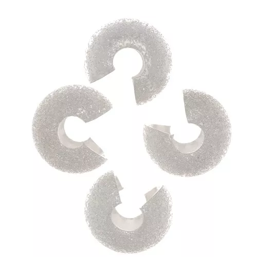 Tapas de cuentas de diamante triturables de 9 mm - Chapado en plata fina x20