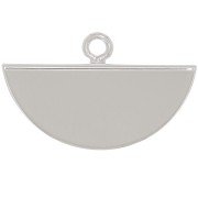 Terminal de media luna punta 18x11 mm - Chapado en plata fina x1