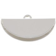 Terminal de media luna punta 18x11 mm - Chapado en plata fina x1