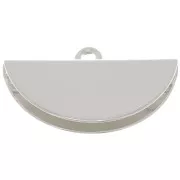 Terminal de media luna punta 18x11 mm - Chapado en plata fina x1