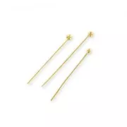 Bastón cabeza bola 26x0,7 mm dorado x50