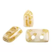 Cuentas de cristal Piros® de Puca® 2x5 mm Opaque White New Picasso x10g
