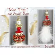 Cuentas de cristal Piros® de Puca® 2x5 mm Opaque White New Picasso x10g