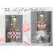 Cuentas de cristal Piros® de Puca® 2x5 mm Opaque White New Picasso x10g