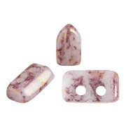 Cuentas de cristal Piros® de Puca® 2x5 mm Opaque White Bronze x10g|raw }}