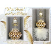 Cuentas de cristal Piros® de Puca® 2x5 mm Opaque White Bronze x10g