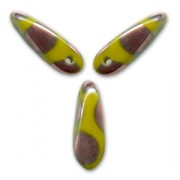 Dagas 3x11 mm Opaque Olivine Spot Capri Gold x50|raw }}