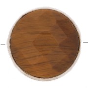 Cuenta de piedra redonda facetada de 9 mm - Plata 925 - Ojo de tigre x1|raw }}