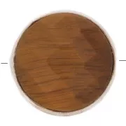 Cuenta de piedra redonda facetada de 9 mm - Plata 925 - Ojo de tigre x1