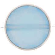 Cuenta de piedra redonda facetada de 9 mm - Plata de ley 925 - Ónix azul x1