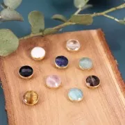 Cuenta de piedra redonda facetada de 9 mm - Plata de ley 925 - Ónix azul x1