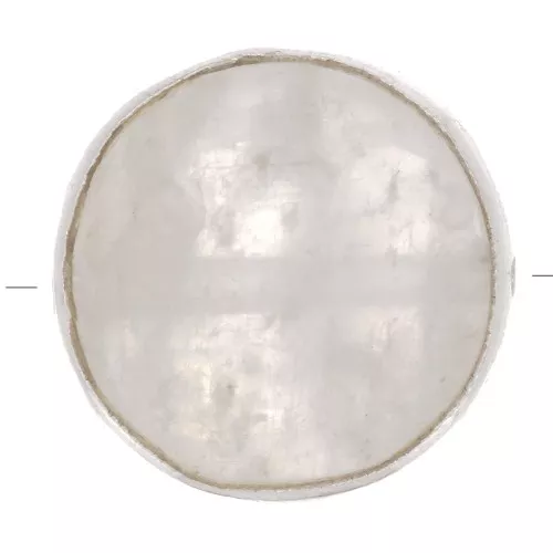 Cuenta de gema redonda facetada 9 mm - Plata 925 - Piedra de luna x1