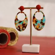 Pendientes de disco de 10 mm con cierre abierto - Chapado en oro x2