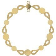 Colgante de araña redondo 39 mm para cabujón de 4 mm y 5 mm - Chapado en oro x1|raw }}