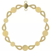 Colgante de araña redondo 39 mm para cabujón de 4 mm y 5 mm - Chapado en oro x1