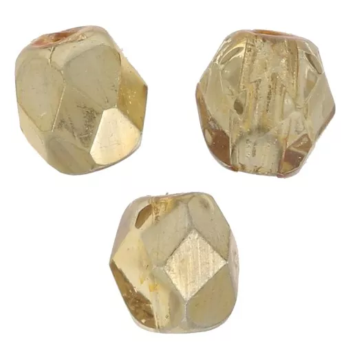Cuentas facetadas 4 mm Crystal Gold Topaz x50