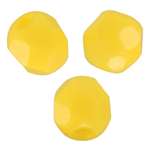 Cuentas facetadas 3 mm Opaque Yellow x50
