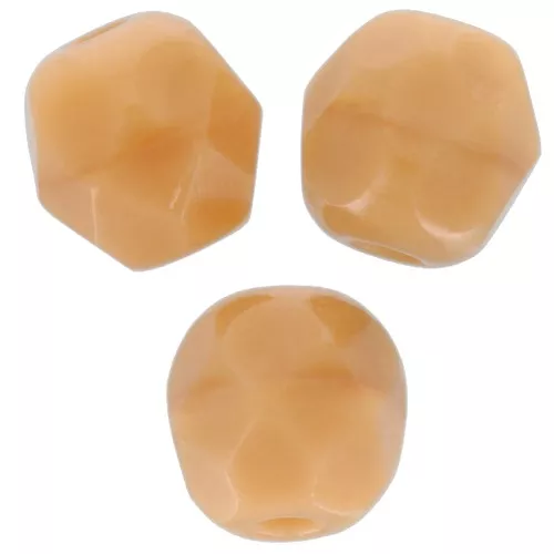 Facetadas 4 mm Opaque Dark Ivory x50
