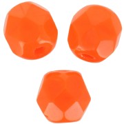 Facetadas 6 mm - Naranja oscuro opaco x25
