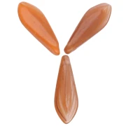 Dagas de cristal de 5 x 16 mm - Naranja - Terracota veteada x50