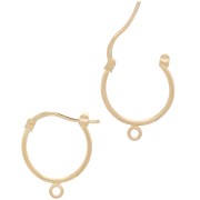 Pendientes de aro pequeño con anilla 19x15 mm - 3 micras chapado en oro x2|raw }}