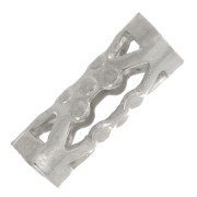 Tubos de filigrana con bolitas 8x3 mm - Rodio x6|raw }}
