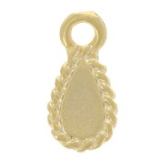 Charm drop trabajado 11x5 mm - Chapado en oro x1|raw }}