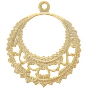 Colgante de filigrana redondo 22 mm - Chapado en oro x1|raw }}