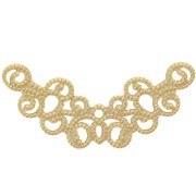 Espaciador para collar de media luna filigrana 31x12,5 mm - Chapado en oro x1