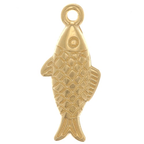 Charm de pez 20x9 mm - Chapado en oro x1