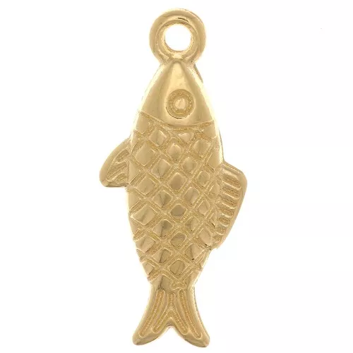 Charm de pez 20x9 mm - Chapado en oro x1