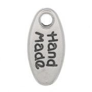 Charm drop 11x5 mm - Hecho a mano - Chapado en plata antigua x1|raw }}