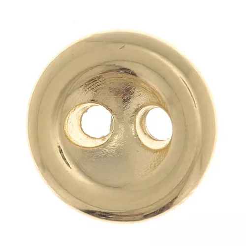 Botón redondo abombado de 8 mm - Chapado en oro x1