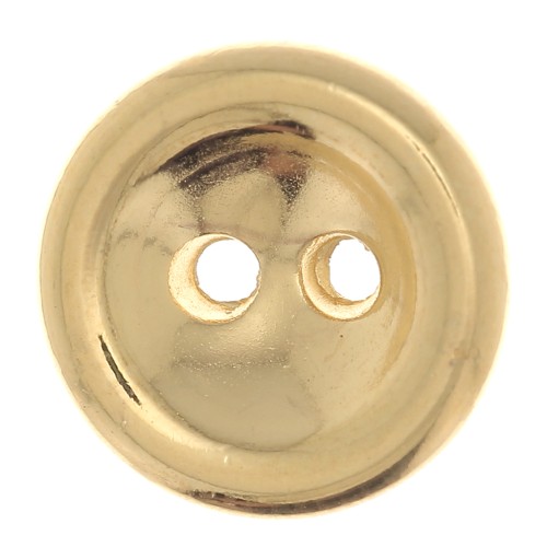 Botón redondo de 10 mm - Chapado en oro x1