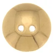 Botón redondo abombado de 12 mm - Chapado en oro x1