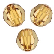 Cuentas redondas PureCrystal 5000 4 mm - - Topacio dorado x20