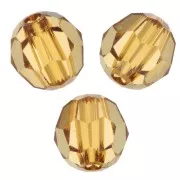 Cuentas redondas PureCrystal 5000 4 mm - - Topacio dorado x20