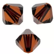 Tupis en cristal PureCrystal 5328 5 mm - Smoked Amber x20
