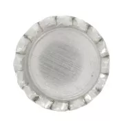 Engaste redondo dentado para cabujón 3 mm - Plata 925 x4