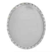 Engaste ovalado dentado para cabujón 10x8 mm - Plata 925 x1