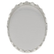 Engaste ovalado dentado para cabujón 14x10 mm - Plata 925 x1|raw }}