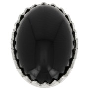 Engaste ovalado dentado para cabujón 14x10 mm - Plata 925 x1