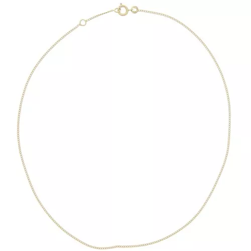 Collar de rizo de 1,3 mm - 3 micras chapado en oro x38cm