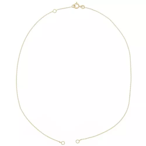 Collar de cadena Forçat para separadores - 3 micras chapado en oro x38cm