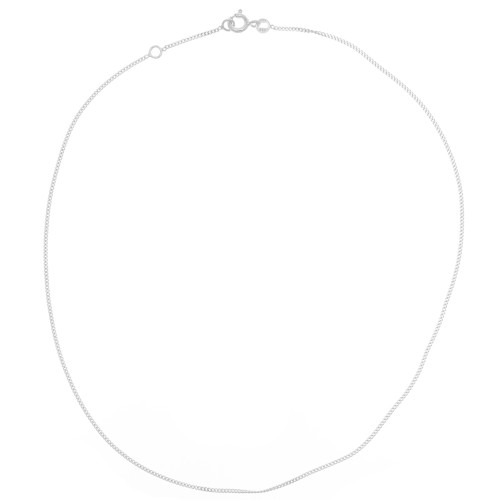 Cadena de eslabones Curbed 1,2 mm - Plata 925 x38cm