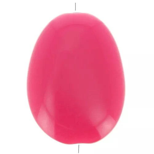 Cuenta acrílica opaca plana 30x23 mm - Fucsia x1