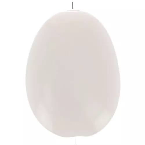 Cuenta acrílica opaca plana 30x23 mm - Crema x1