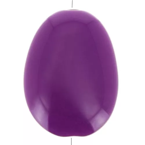 Cuenta acrílica opaca plana 30x23 mm - Morado oscuro x1